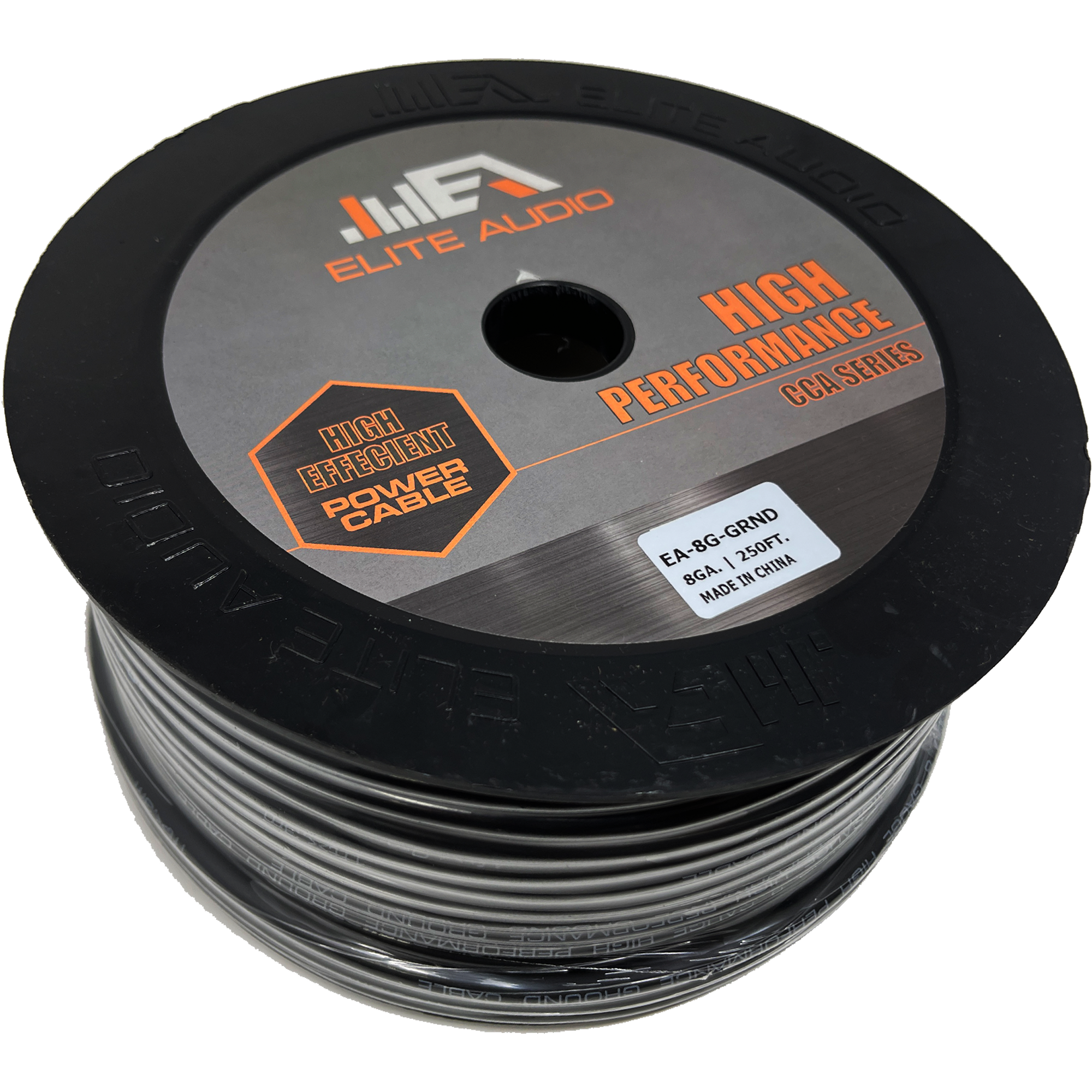 Elite Audio EA-8G-GRND 8GA CCA Power Wire 250ft Roll