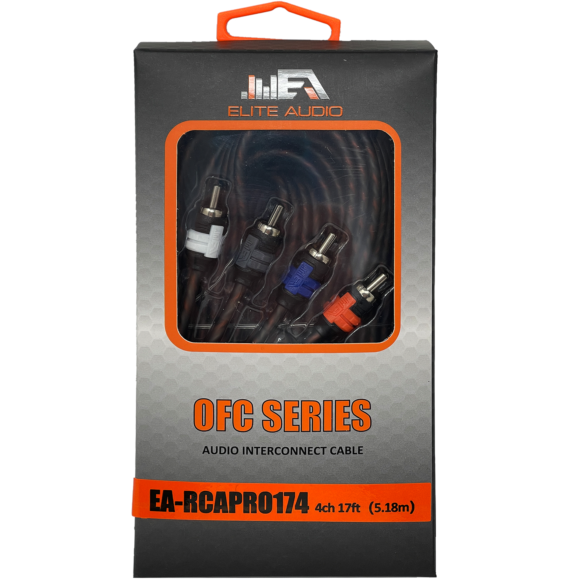 Elite Audio EA-RCAPRO174 17 Foot Premium OFC 4-Channel RCA Cable