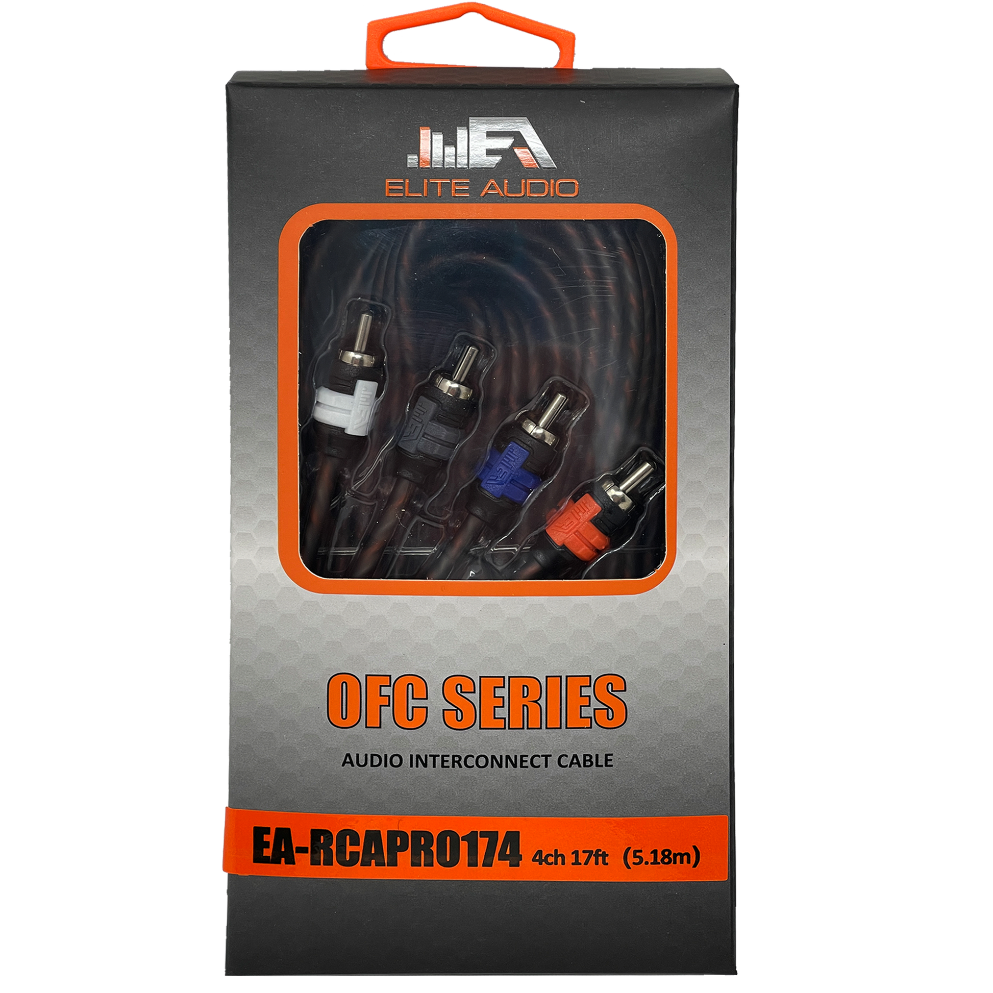 Elite Audio EA-RCAPRO174 17 Foot Premium OFC 4-Channel RCA Cable