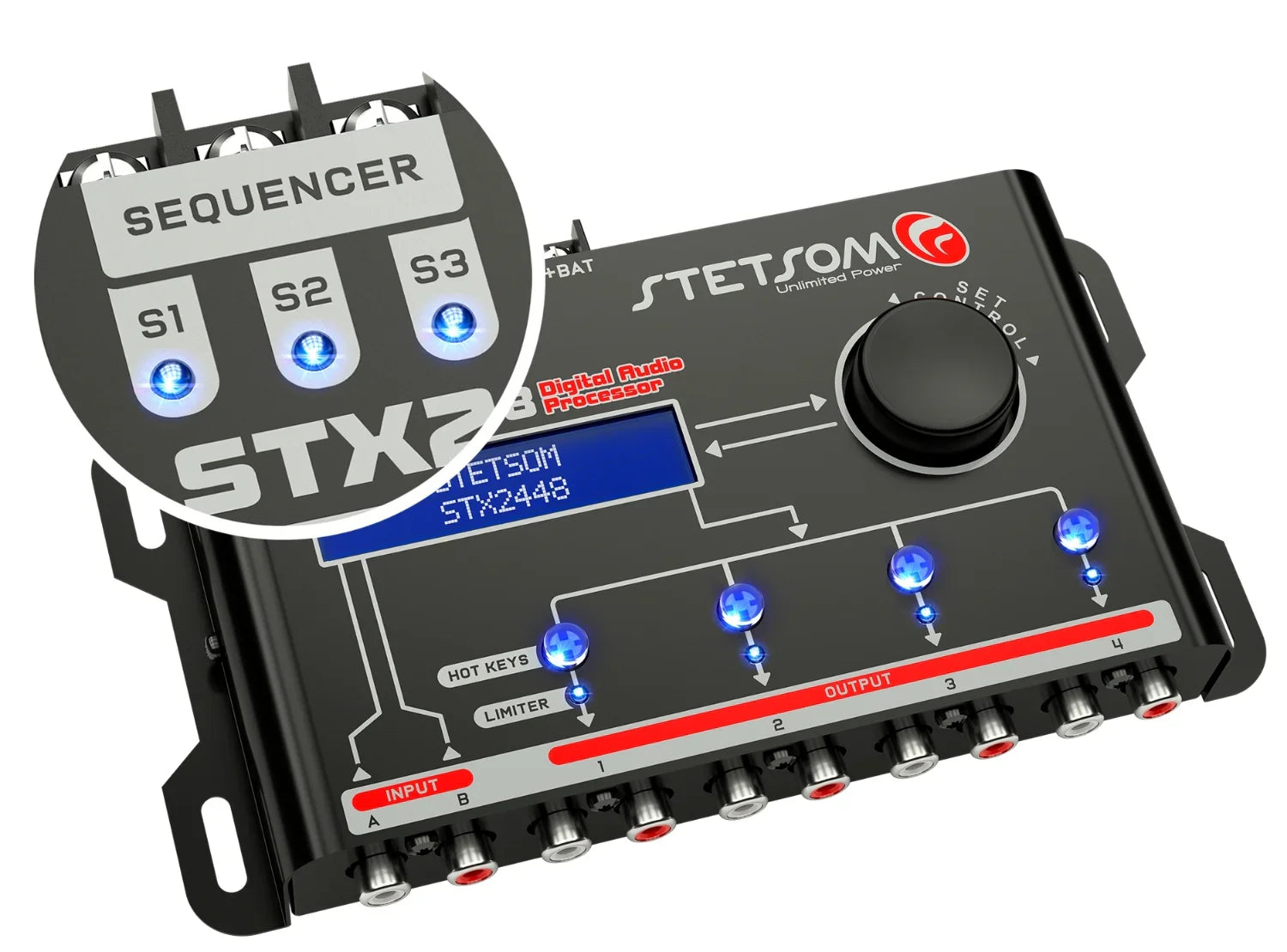 Stetsom STX 2448 DSP Crossover & Equalizer 4 Channel Full Digital Signal Processor (Sequencer)