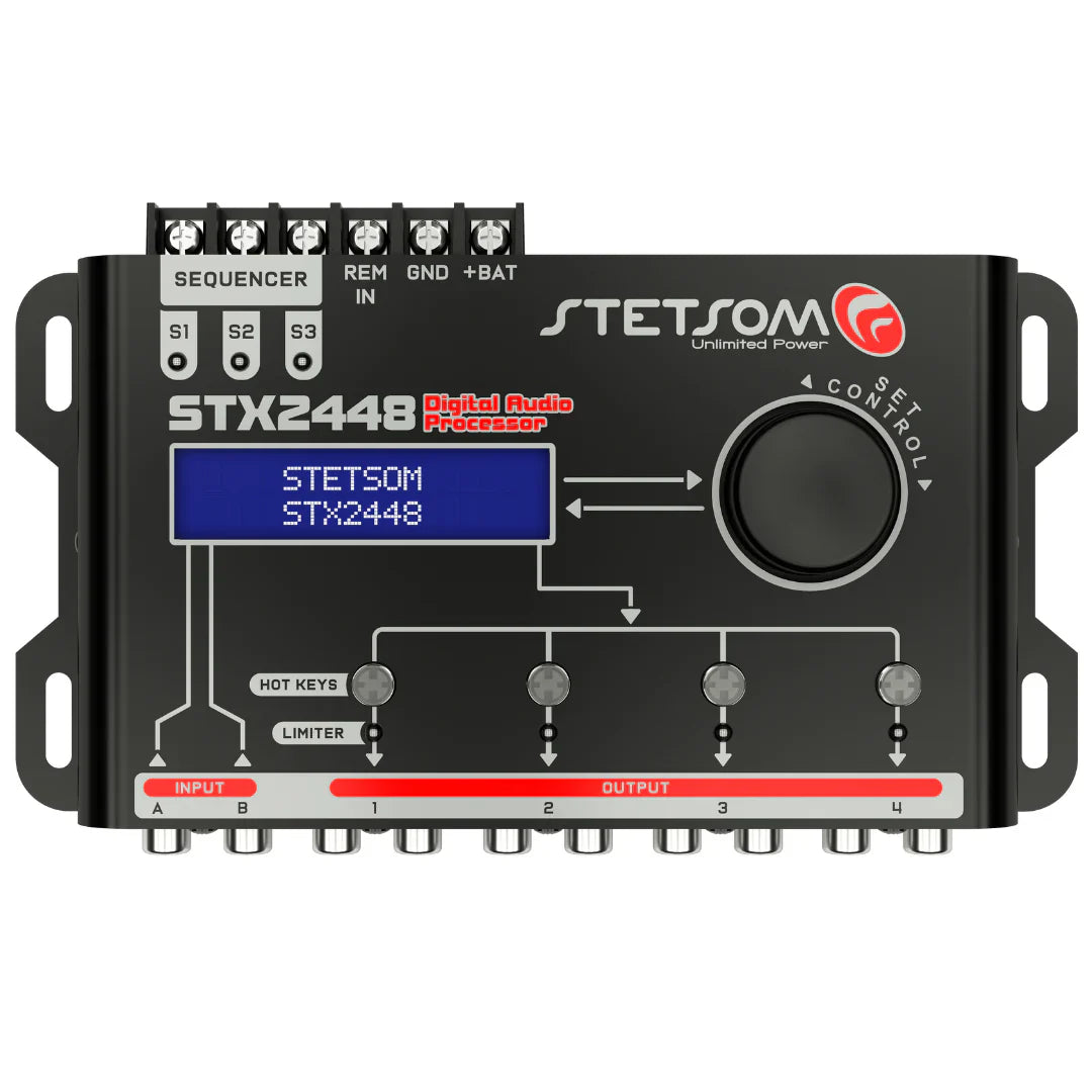 Stetsom STX 2448 DSP Crossover & Equalizer 4 Channel Full Digital Signal Processor (Sequencer)