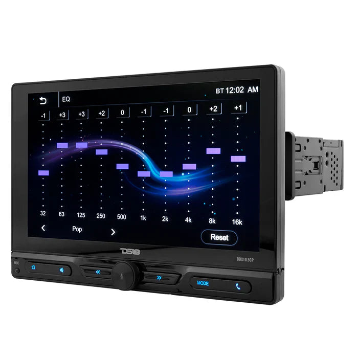 DS18 DDX10.5CP 10.5" Swivel Modular Touchscreen Mechless Double-Din Headunit with Bluetooth, Mirror Link, USB And Car play