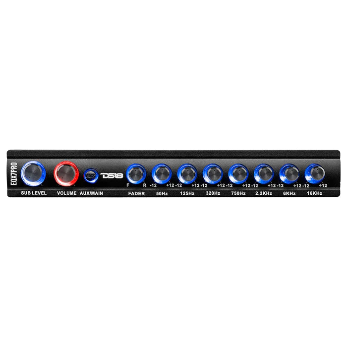 DS18 EQX7PRO High Volt 7-Band Equalizer with High Level Input, Auto Turn On And High Volt Led Indicator