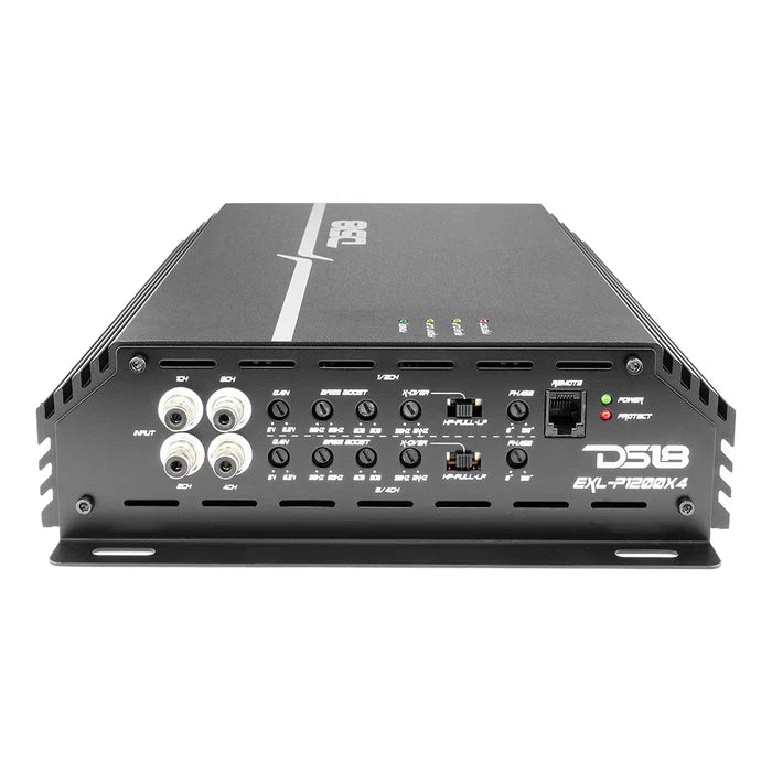 DS18 EXL-P1200X4 EXL Power 4-Channel Class A/B Amplifier 200 x 4 @ 4-Ohm Watts Rms  Made In Korea