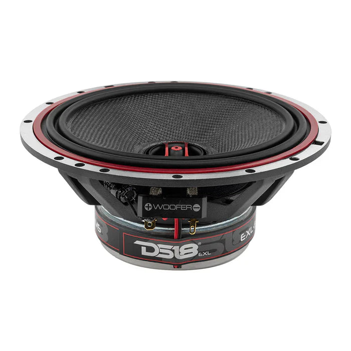 DS18 EXL-SQ6.5 EXL 6.5" 2-Way Coaxial Speaker with Fiber Glass Cone 400 Watts 3-Ohm