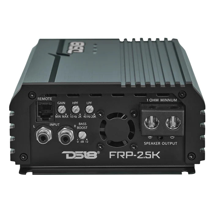 DS18 FRP-2.5K/TI FRP Compact Full-Range Class D 1-Channel Amplifier 2,500 Watts Rms @ 1-Ohm TITANIUM