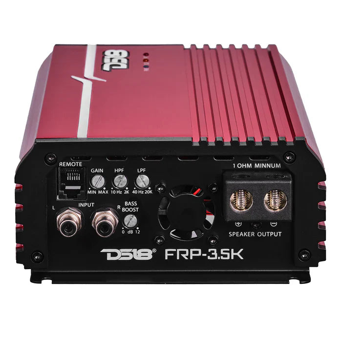 DS18 FRP-3.5K/RD FRP Compact Full-Range Class D 1-Channel Amplifier 3,500 Watts Rms @ 1-Ohm RED