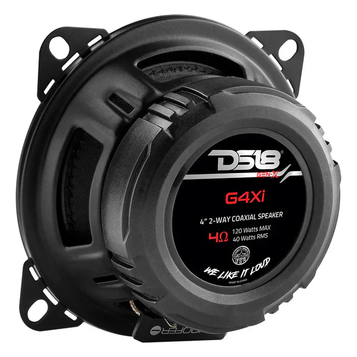 DS18 G4XI GEN-X 4" 2-Way Coaxial Speakers 40 Watts Rms 4-Ohm