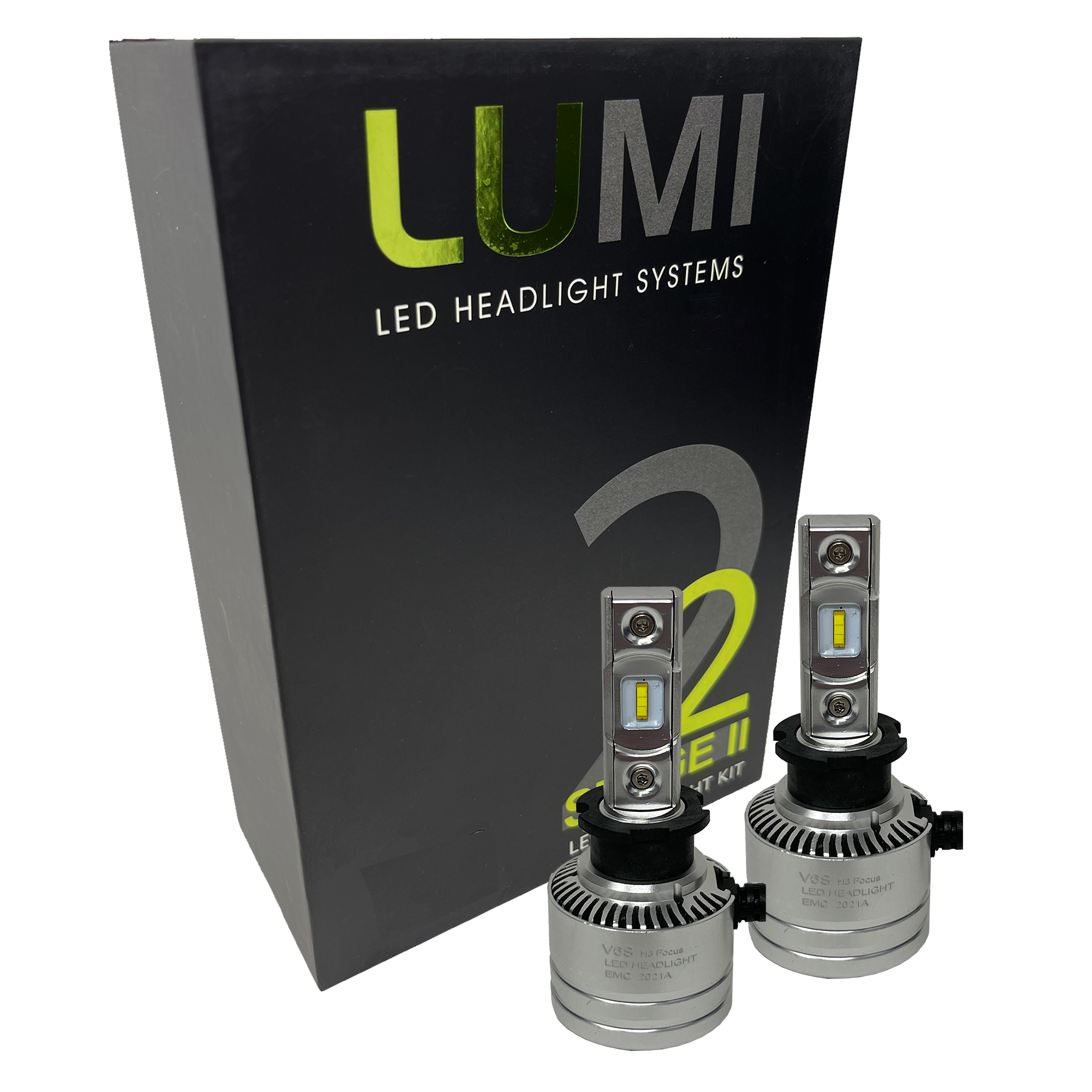 LUMI Stage 2 H3 LED Headlight Bulbs