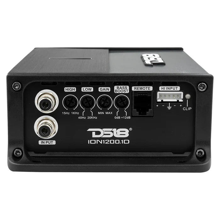 DS18 ION1200.1D Compact Full-Range Class D 1-Channel Amplifier 1200 Watts RMS