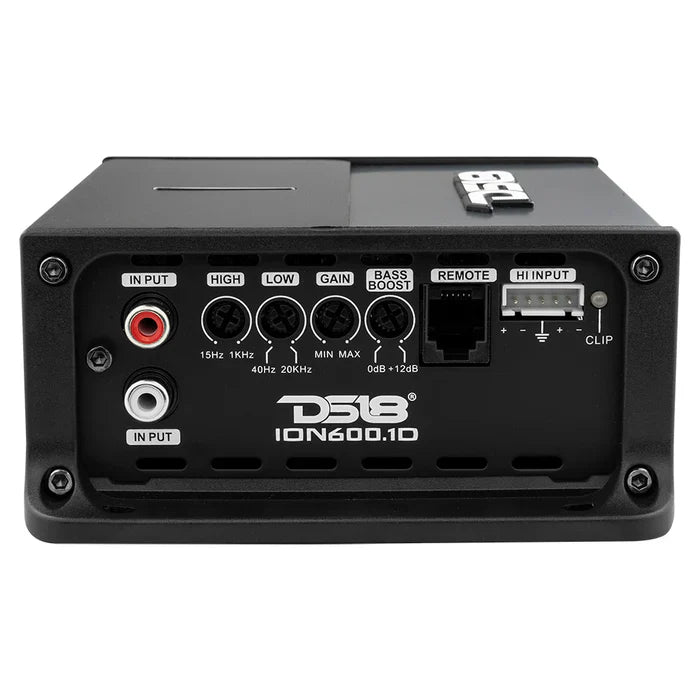 DS18 ION600.1D Compact Full-Range Class D 1-Channel Amplifier 600 Watts RMS