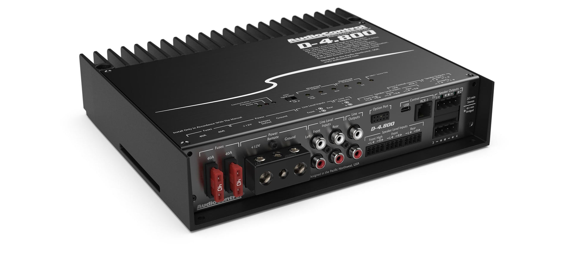 AudioControl D-4.800 4-Channel Amplifier w/ Matrix DSP Technology