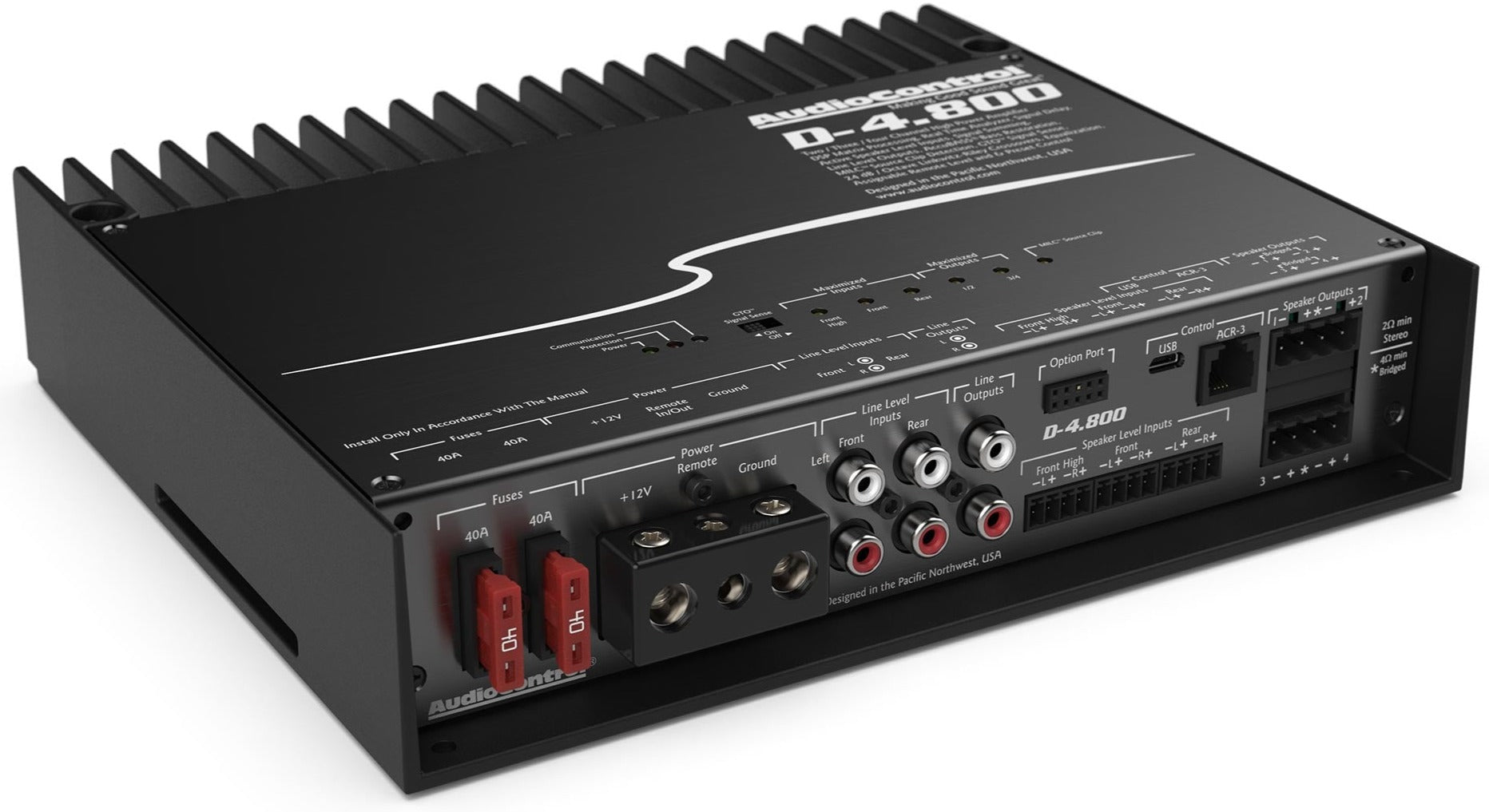 AudioControl D-4.800 4-Channel Amplifier w/ Matrix DSP Technology