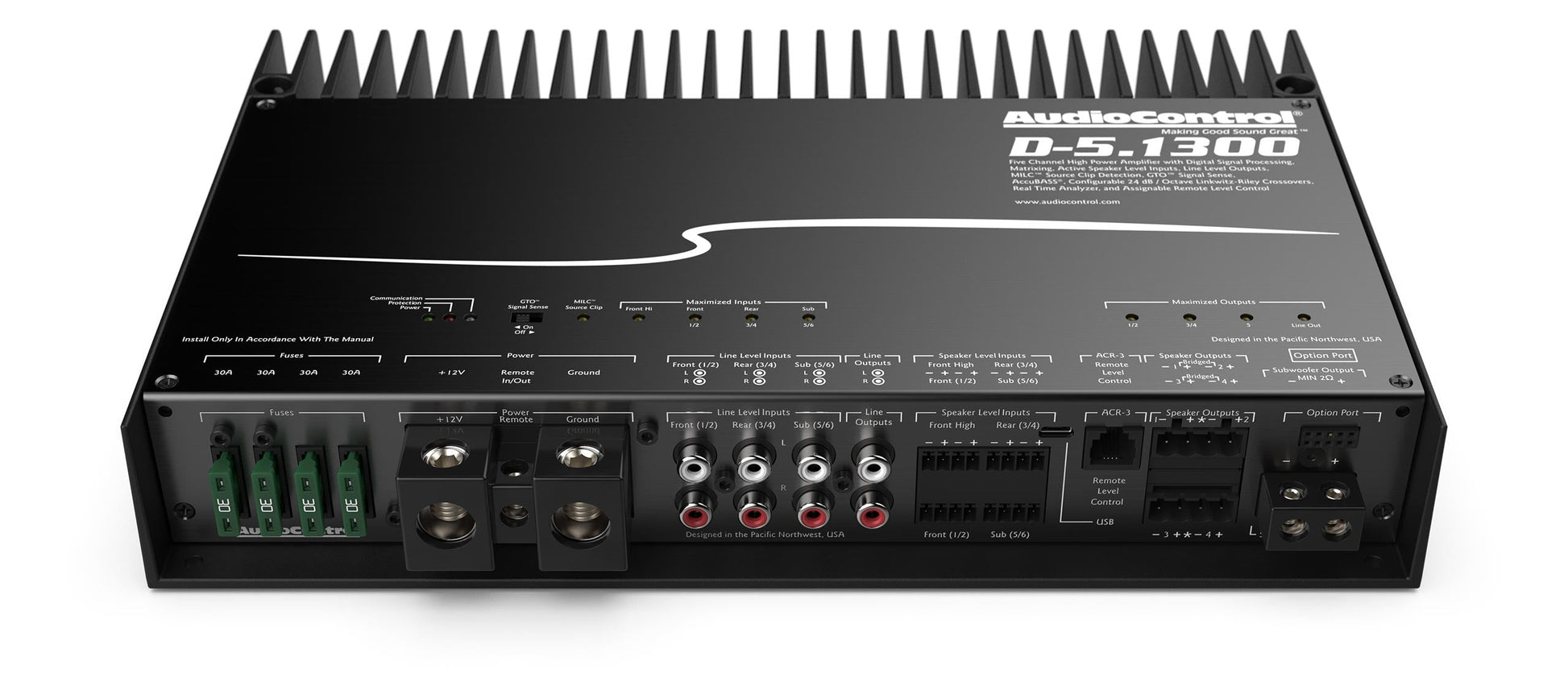 AudioControl D-5.1300 5-Channel Amplifier w/ Matrix DSP Technology