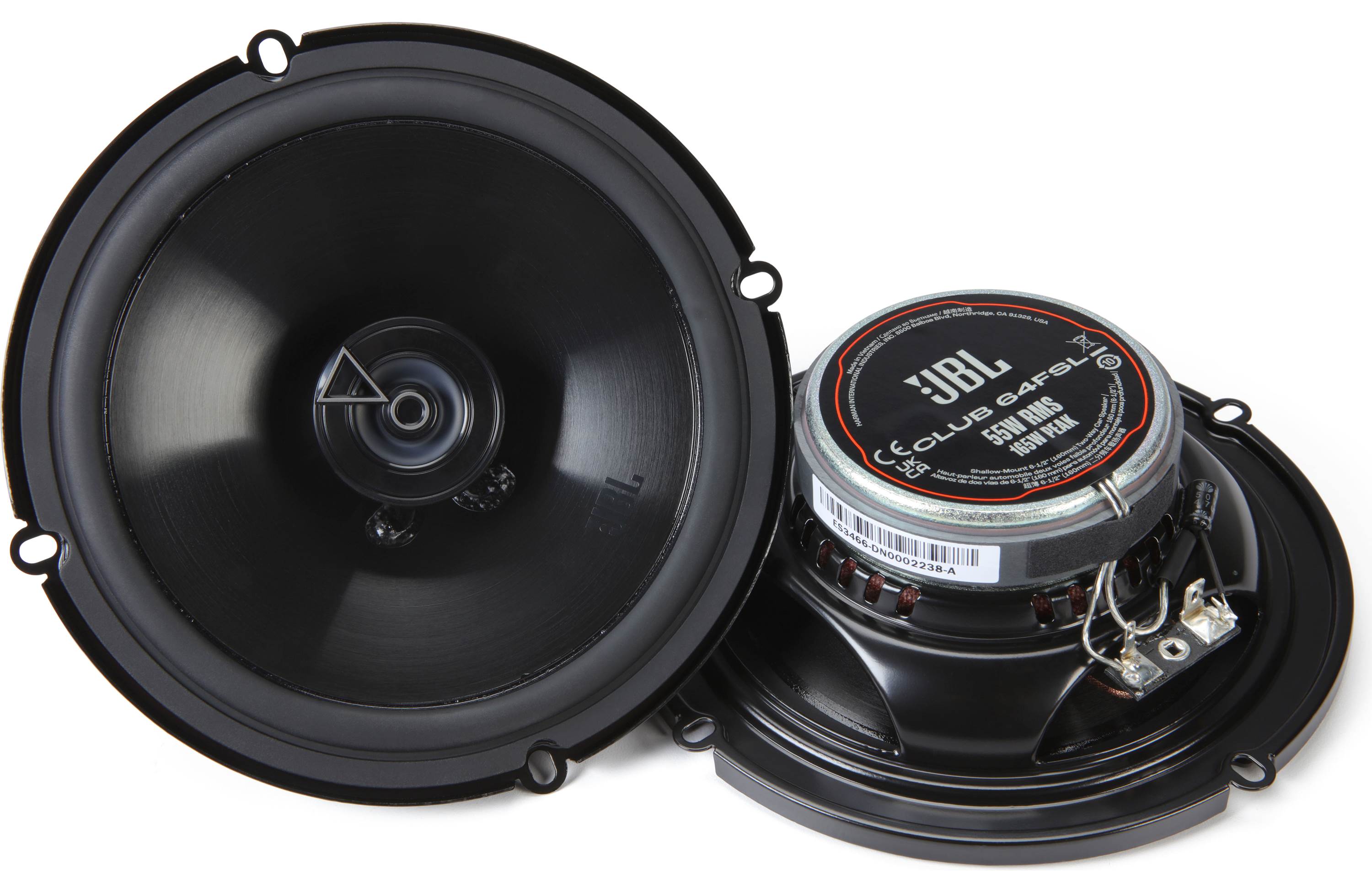 JBL Club 64FSL Club Series 6-1/2" Shallow Mount Coaxial Speakers