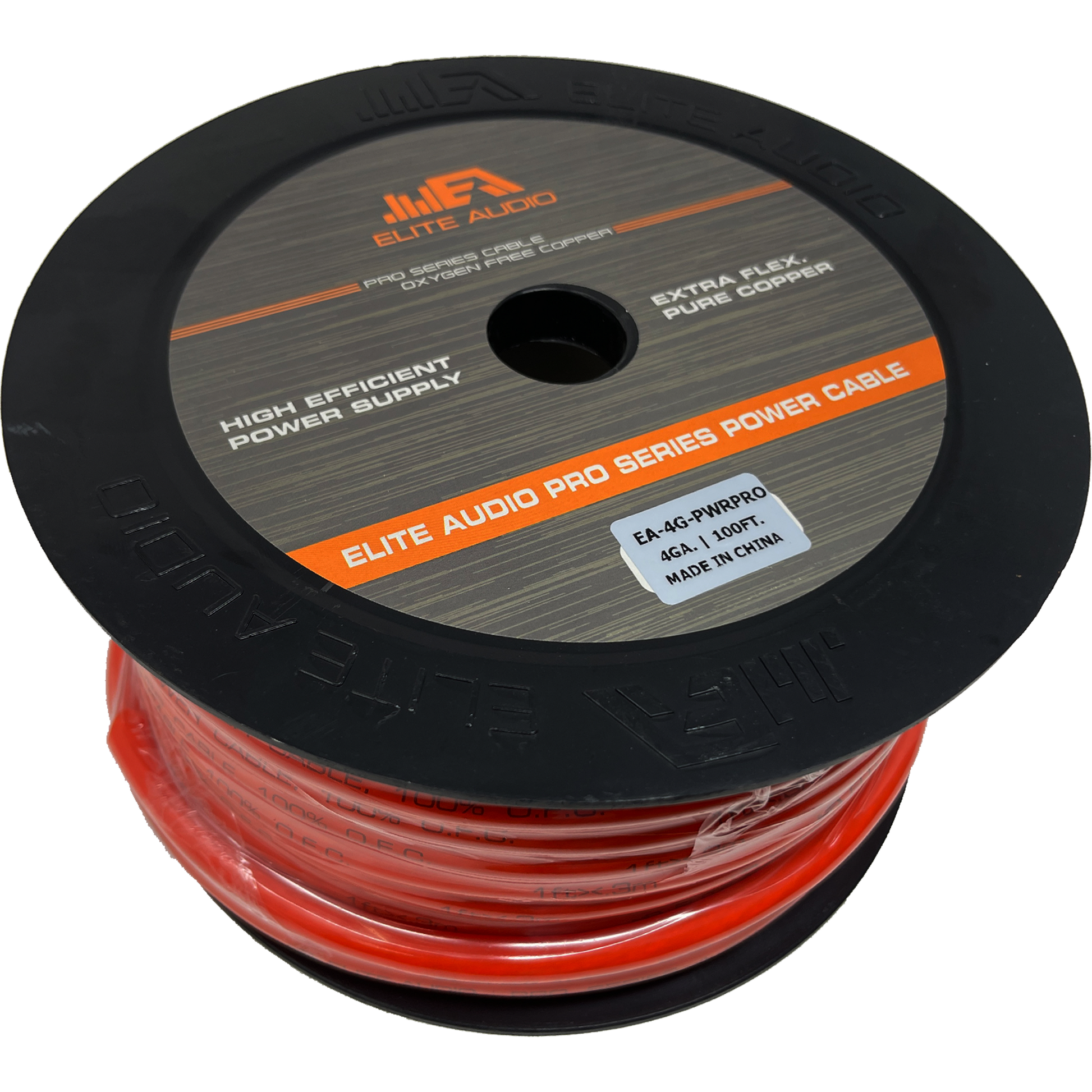 Elite Audio EA-4G-PWRPRO 4GA OFC Power Wire 100ft Roll