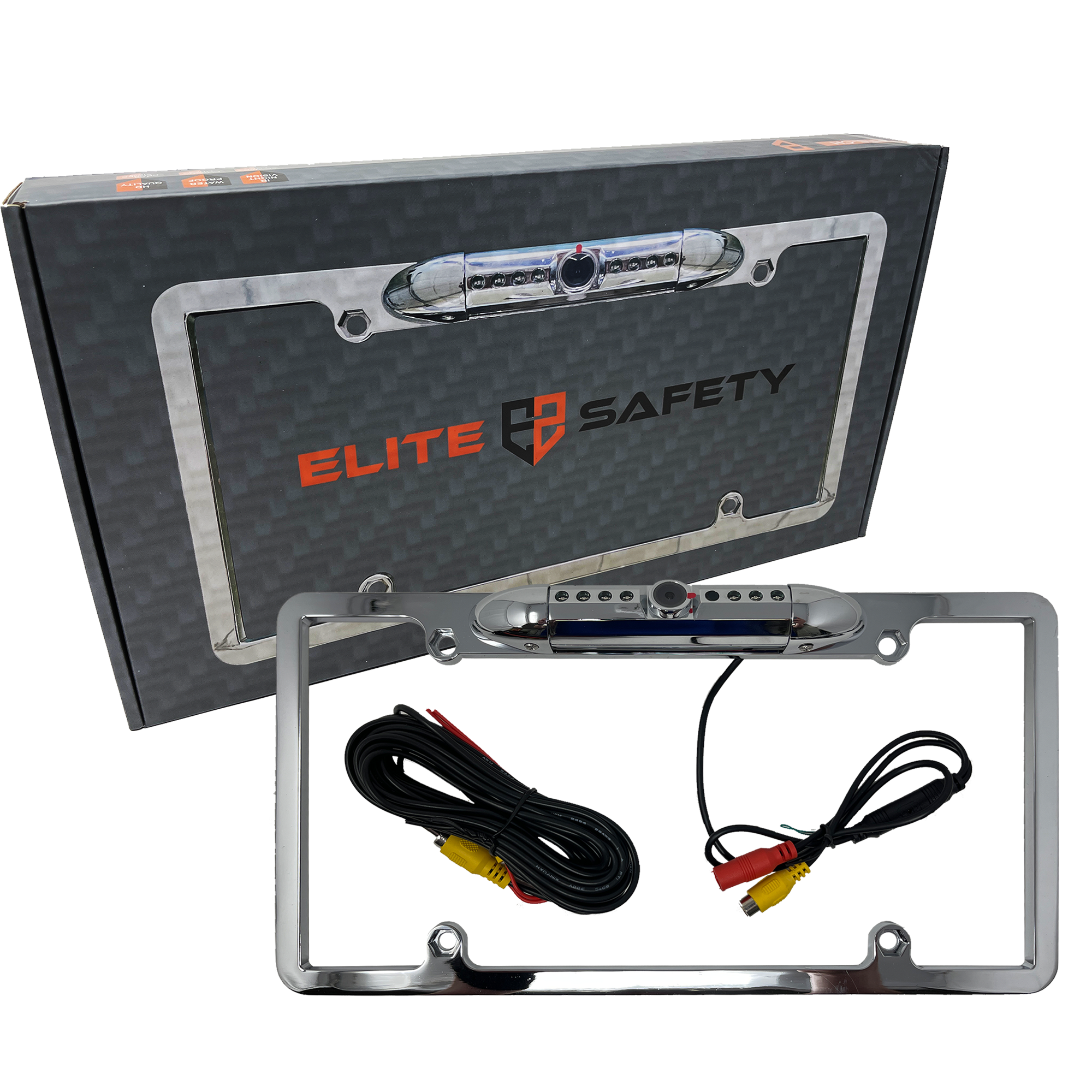 Elite Safety ES-LPFC-CH Frame Style License Plate Camera w/ LED