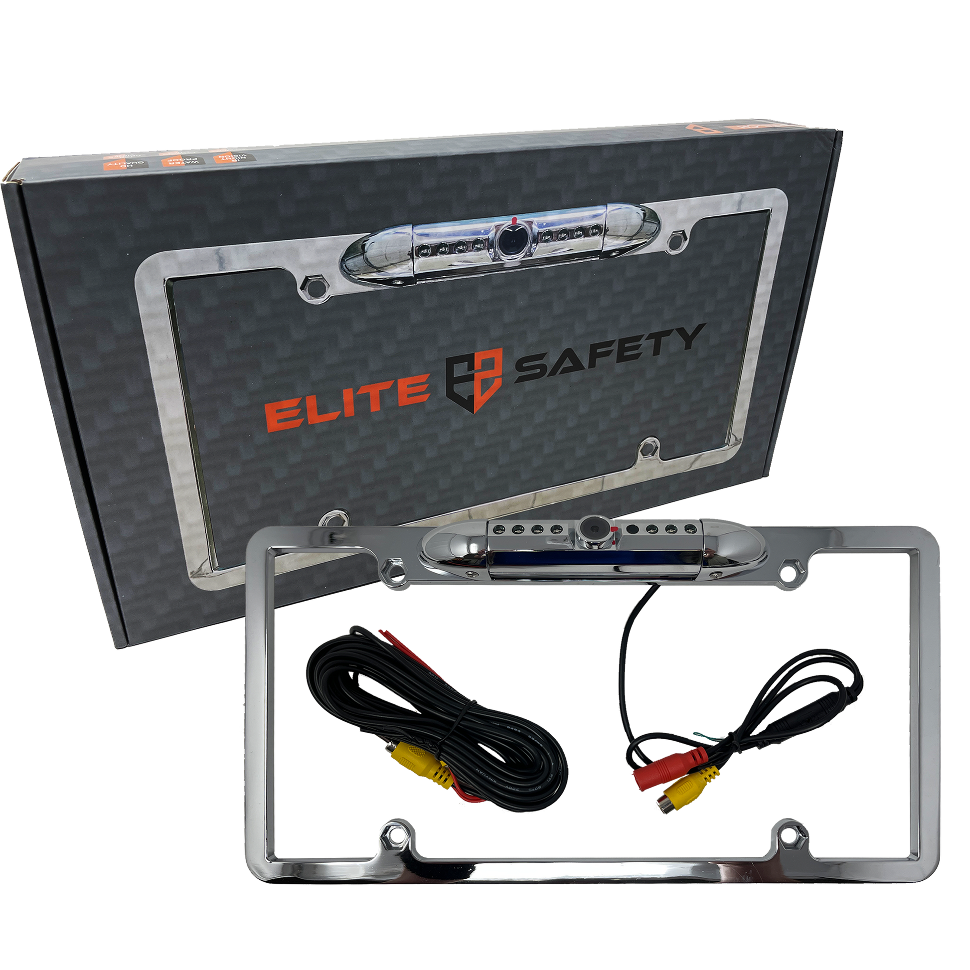 Elite Safety ES-LPFC-CH Frame Style License Plate Camera w/ LED