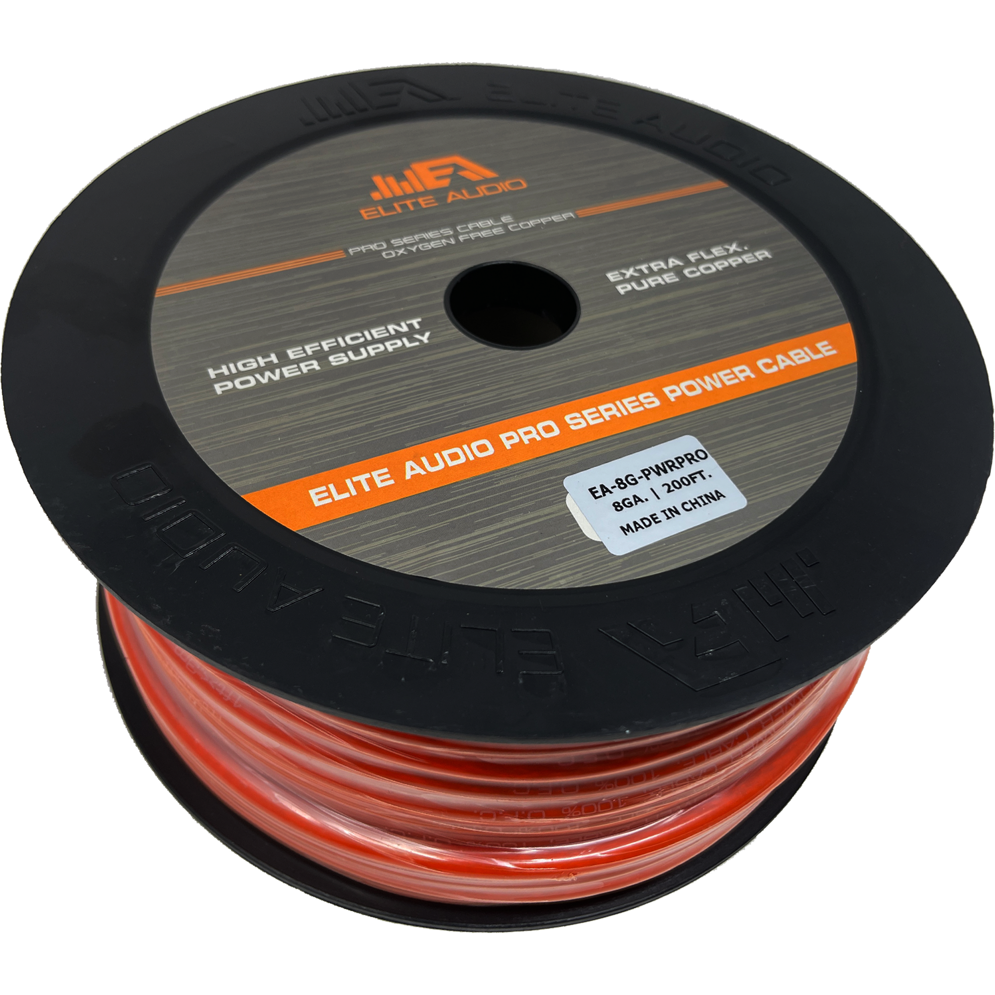 Elite Audio EA-8G-PWRPRO 8GA OFC Power Wire 200ft Roll