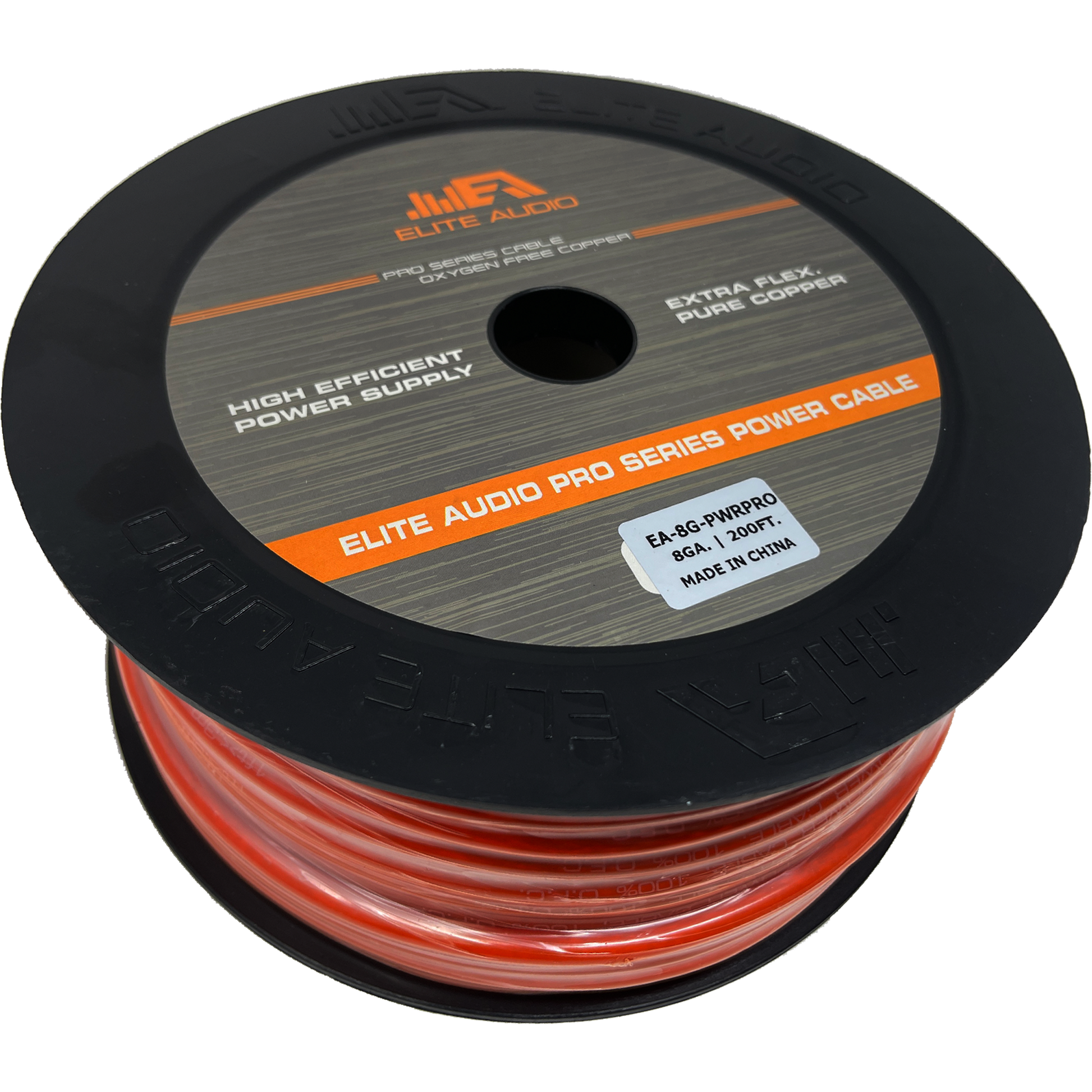 Elite Audio EA-8G-PWRPRO 8GA OFC Power Wire 200ft Roll